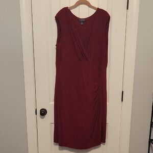 Lauren Ralph Lauren Red Midi Wrap Dress